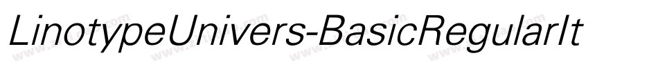 LinotypeUnivers-BasicRegularItalic字体转换