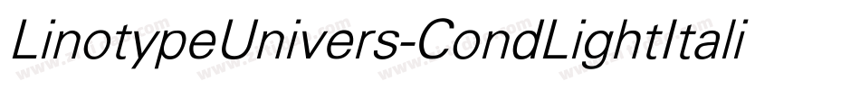 LinotypeUnivers-CondLightItalic字体转换