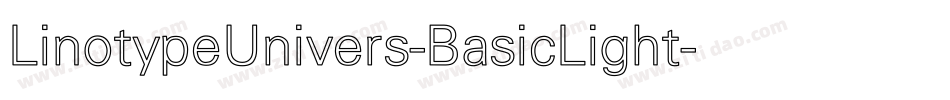 LinotypeUnivers-BasicLight字体转换