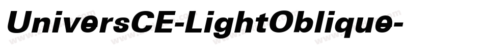 UniversCE-LightOblique字体转换