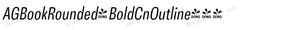 AGBookRounded-BoldCnOutline字体转换