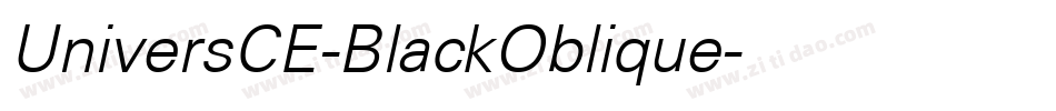 UniversCE-BlackOblique字体转换