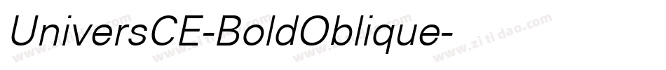 UniversCE-BoldOblique字体转换