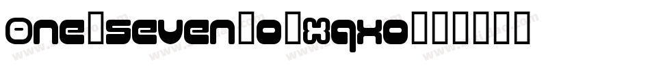 One8seven20-Xqxo字体转换