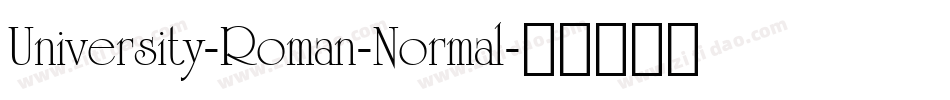 University-Roman-Normal字体转换