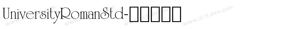UniversityRomanStd字体转换