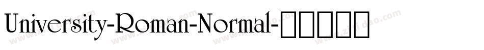 University-Roman-Normal字体转换