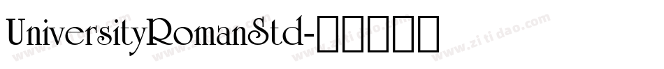 UniversityRomanStd字体转换