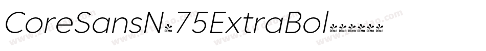 CoreSansN-75ExtraBol字体转换