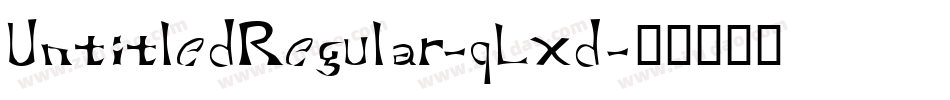 UntitledRegular-qLxd字体转换