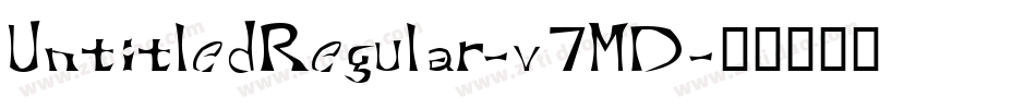 UntitledRegular-v7MD字体转换