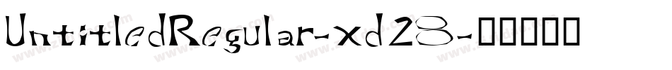 UntitledRegular-xd28字体转换