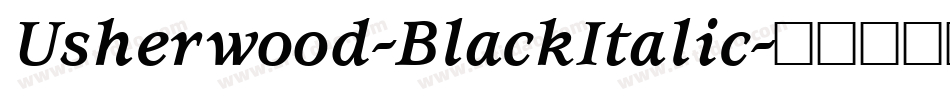 Usherwood-BlackItalic字体转换