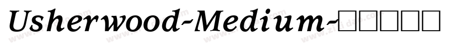 Usherwood-Medium字体转换