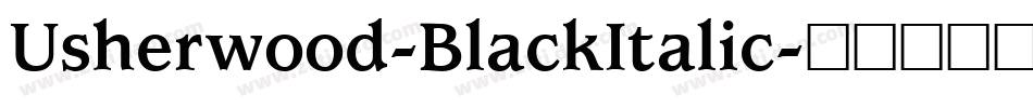 Usherwood-BlackItalic字体转换