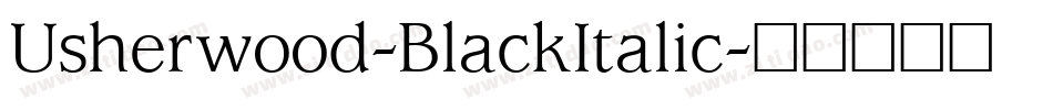 Usherwood-BlackItalic字体转换