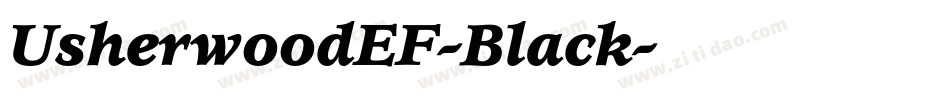 UsherwoodEF-Black字体转换