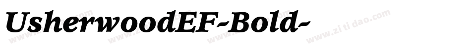 UsherwoodEF-Bold字体转换