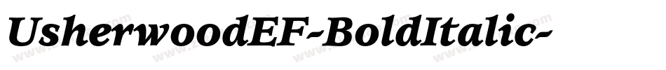 UsherwoodEF-BoldItalic字体转换