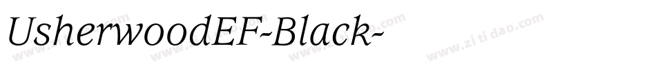 UsherwoodEF-Black字体转换