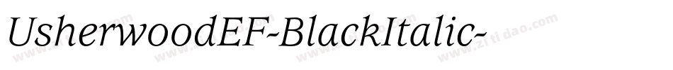 UsherwoodEF-BlackItalic字体转换