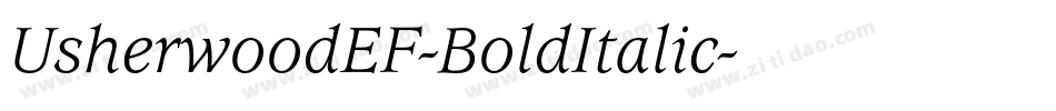 UsherwoodEF-BoldItalic字体转换
