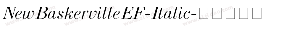 NewBaskervilleEF-Italic字体转换