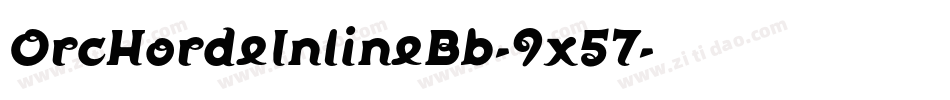 OrcHordeInlineBb-9x57字体转换