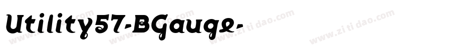 Utility57-BGauge字体转换