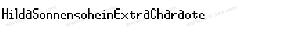 HildaSonnenscheinExtraCharacters-LV13字体转换