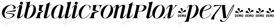 GibItalicFontPlox-pe7y字体转换