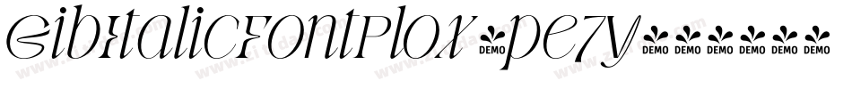 GibItalicFontPlox-pe7y字体转换