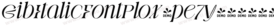 GibItalicFontPlox-pe7y字体转换