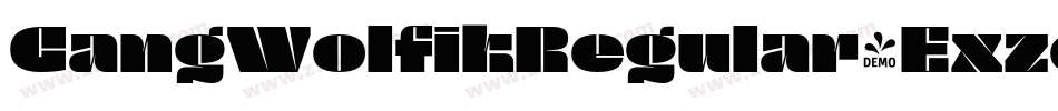 GangWolfikRegular-Exze字体转换