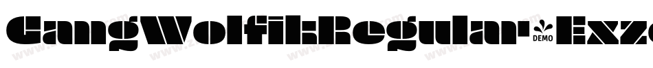 GangWolfikRegular-Exze字体转换