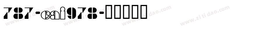 787-CAI978字体转换