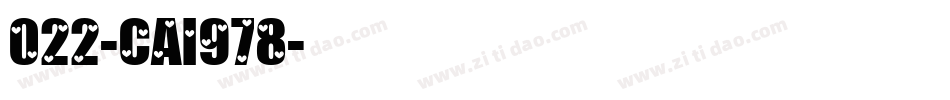 022-CAI978字体转换