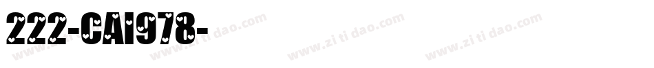222-CAI978字体转换