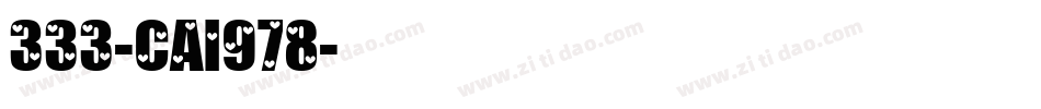 333-CAI978字体转换