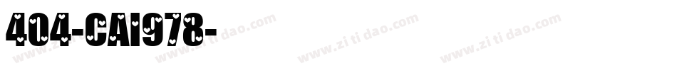 404-CAI978字体转换