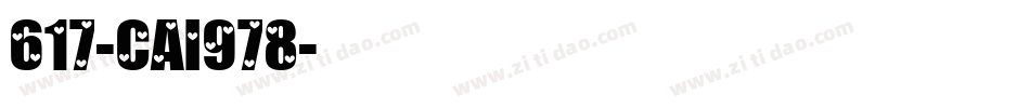 617-CAI978字体转换