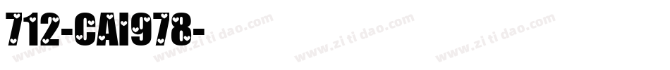 712-CAI978字体转换