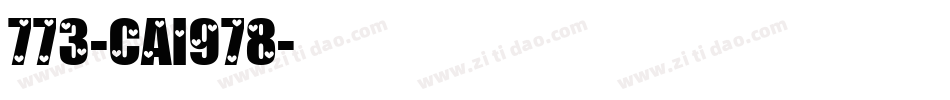 773-CAI978字体转换