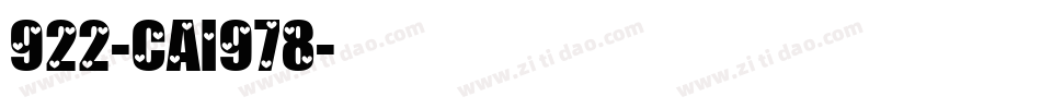 922-CAI978字体转换