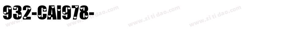 932-CAI978字体转换