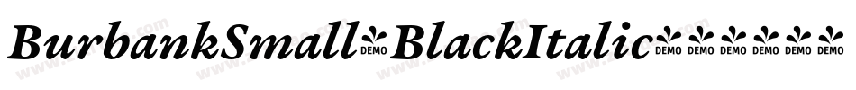 BurbankSmall-BlackItalic字体转换