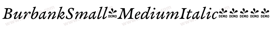 BurbankSmall-MediumItalic字体转换