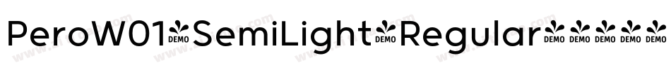 PeroW01-SemiLight-Regular字体转换