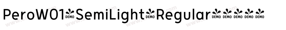 PeroW01-SemiLight-Regular字体转换