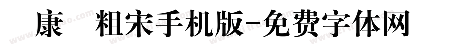 華康儷粗宋手机版字体转换